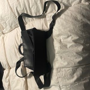 Black, mini backpack